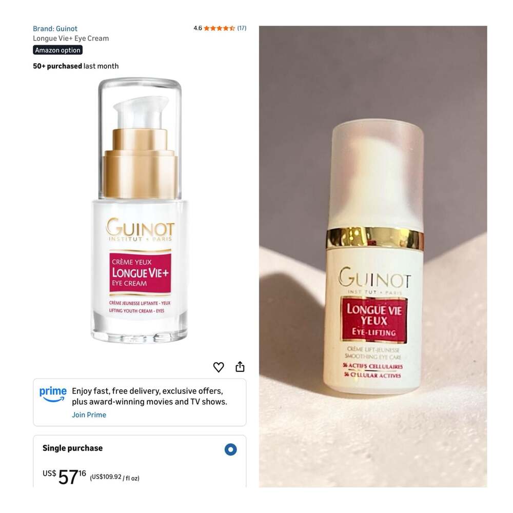 Guinot Longue Vie Yeux Eye-Lifting Smoothing Eye Care 15ml / 0.52oz. MSRP$64